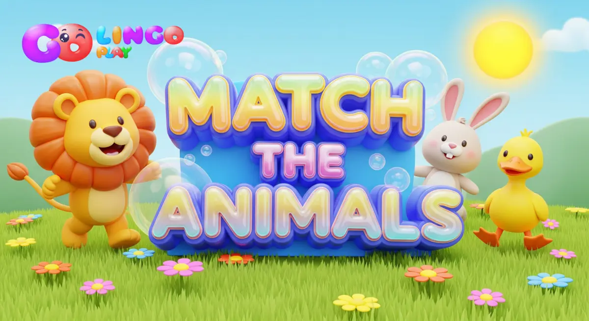 Match the Animals Banner