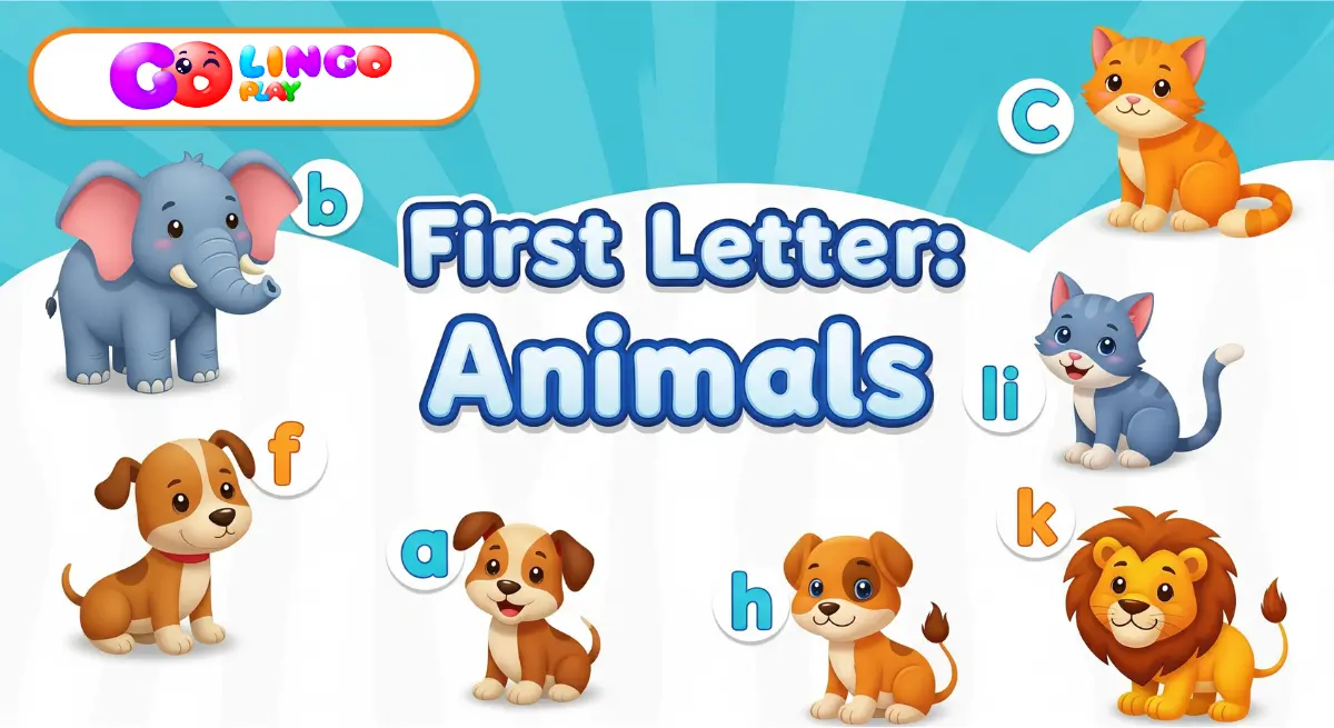 First Letter: Animals Banner