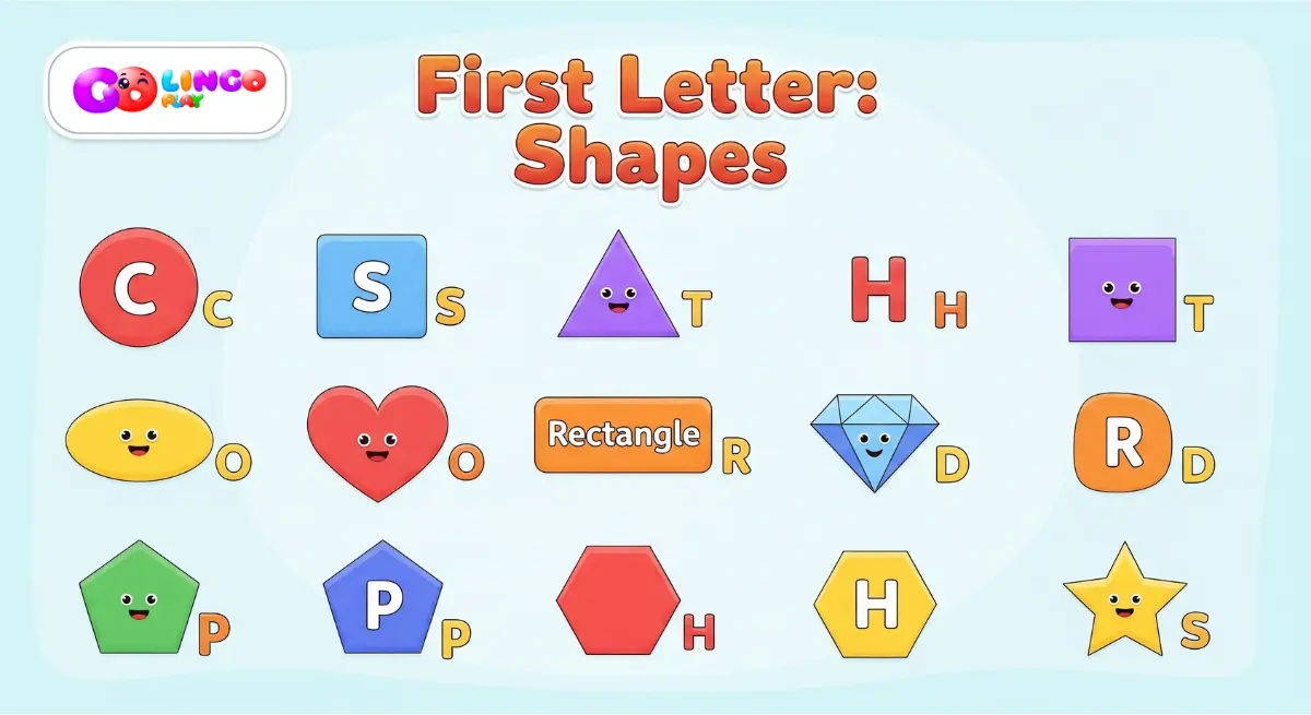 First Letter: Shapes Banner