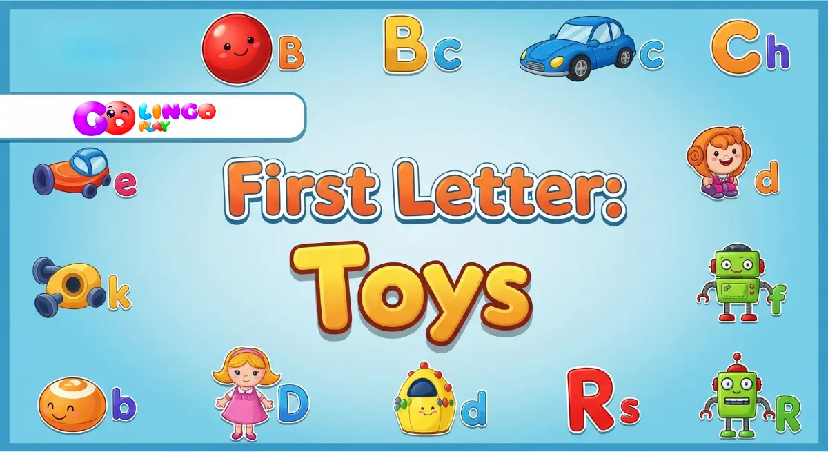 First Letter: Toys Banner