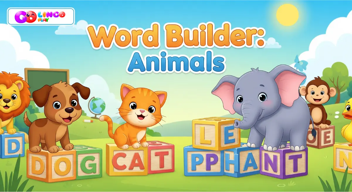 Word Builder: Animals Banner